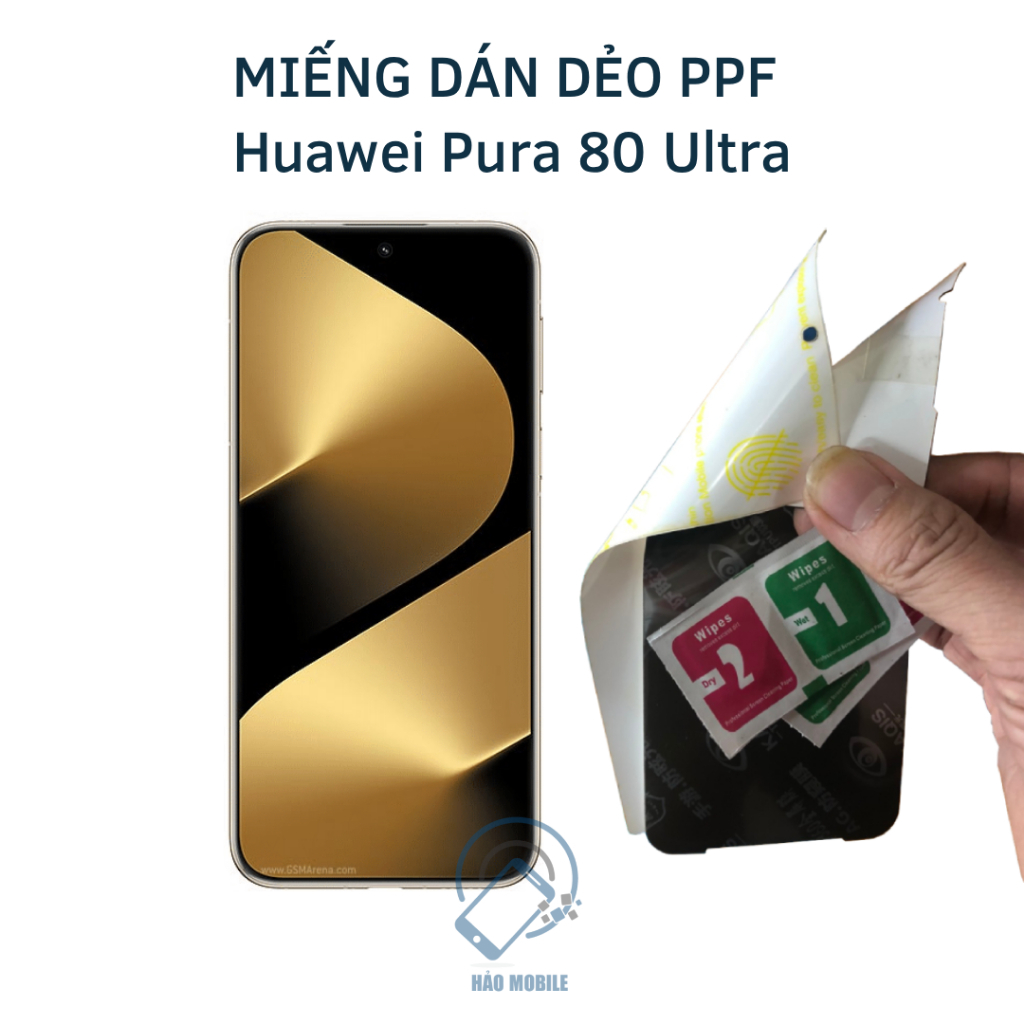Miếng dán dẻo PPF Dành cho Huawei Pura 80 Ultra ( trong suốt và chống nhìn trộm ) dán full màn cong