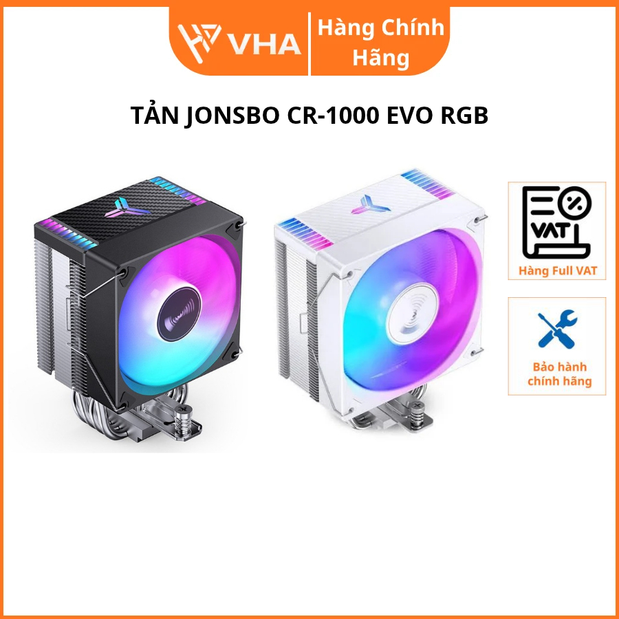 Tản Nhiệt Khí CPU Jonsbo CR1000 EVO RGB Đen - Trắng