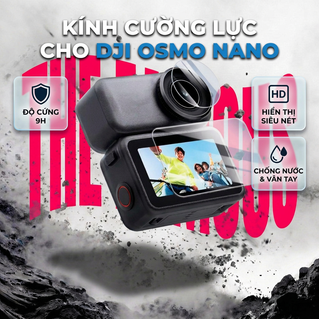 Phụ kiện Camera hành động bảo vệ màn hình kính cường lực độ cao cho DJI OSMO…