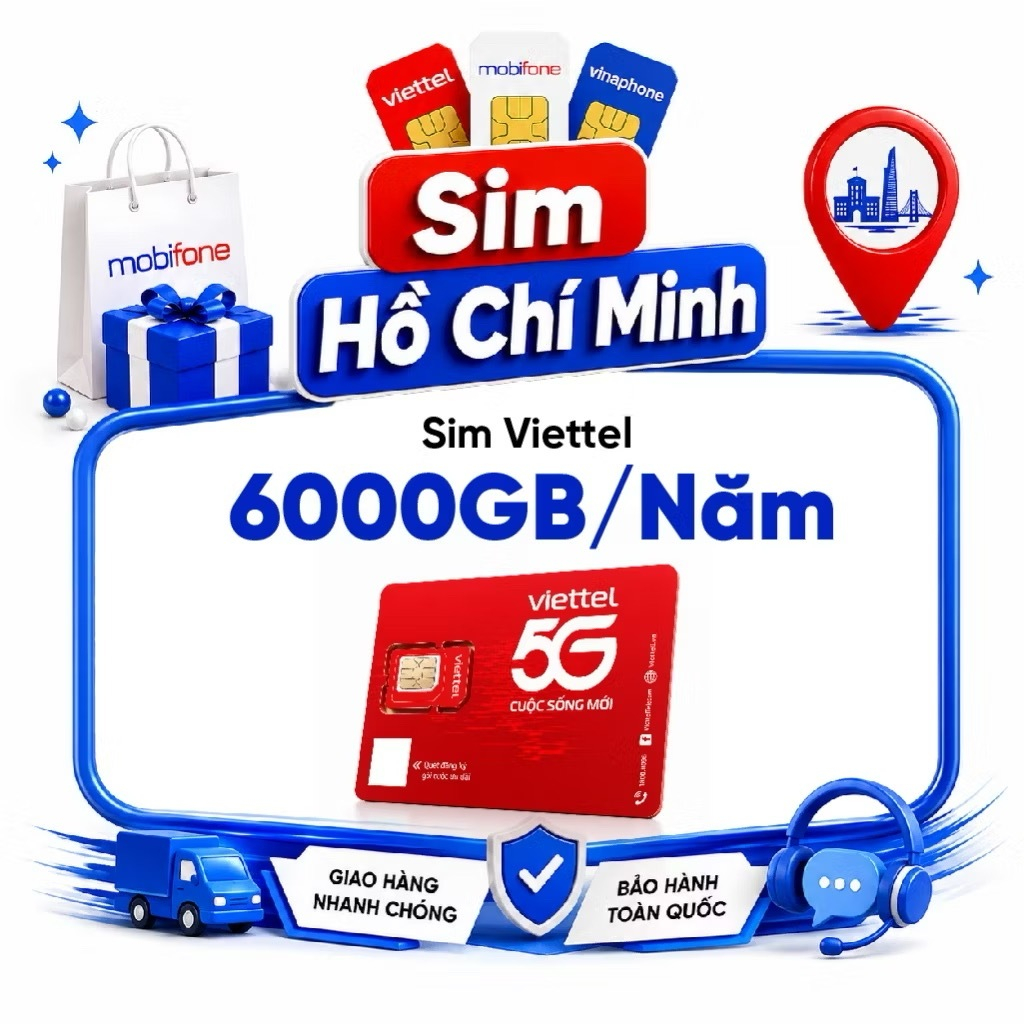 🌟[Trọn gói 12 tháng] 🌟Sim 5G Mobifone trọn gói 12 tháng MDT150, MDT50, MDT255, 100GB/tháng, 4GB/ngày