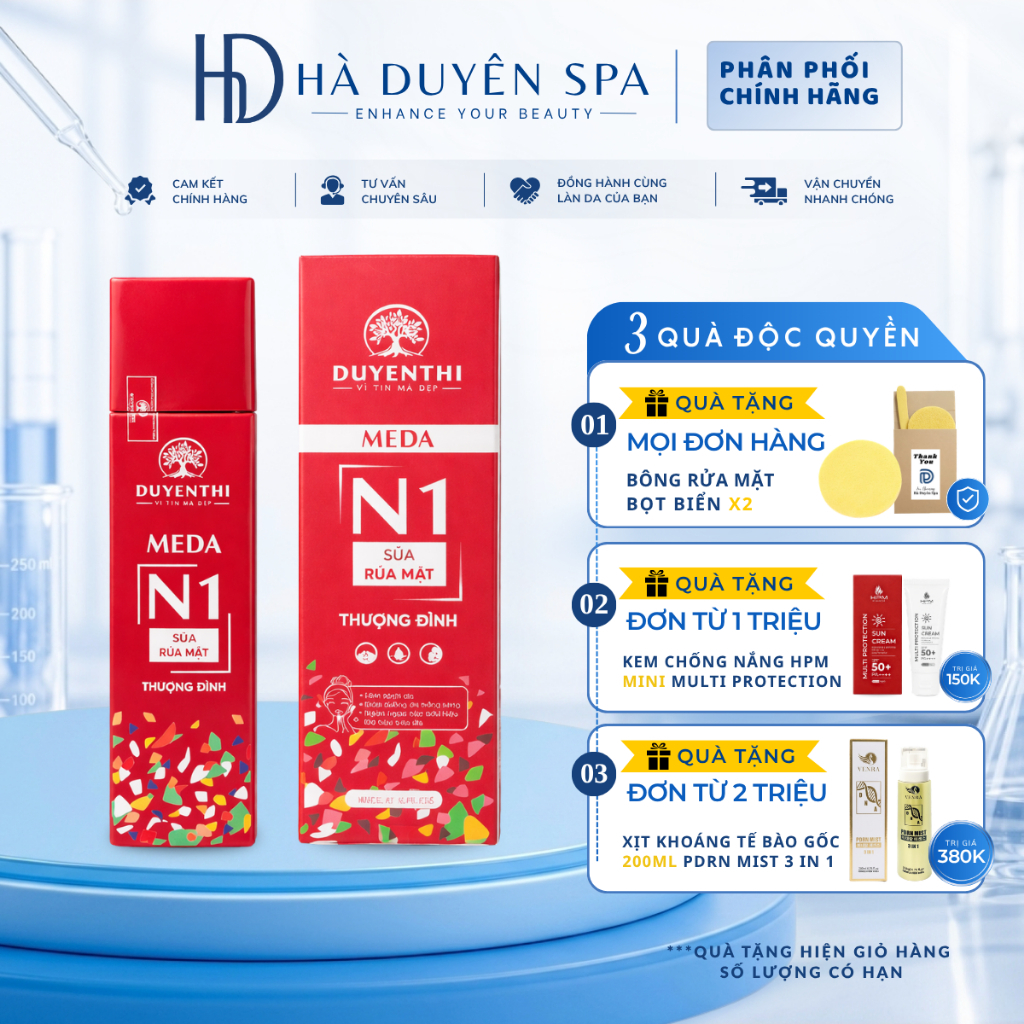 Sữa rửa mặt tạo bọt Thượng Đình Meda N1 Duyên Thị 180ml