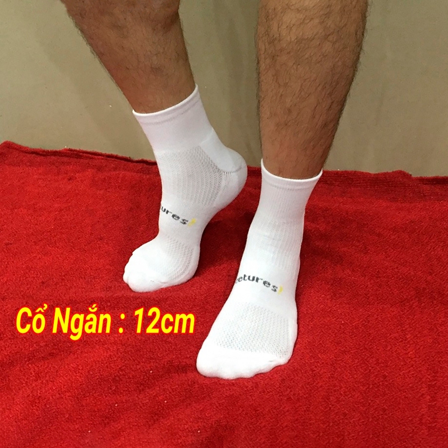 Tất đá bóng vớ thể thao Feetures nam nữ loại cổ ngắn lửng, hàng dệt kim chất…