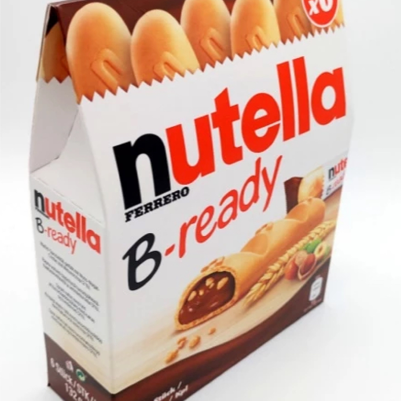 BÁNH KEM XỐP Nutella Fererro B-Ready Biscuits, NHÂN HẠT QUẢ PHỈ Hazelnut, 132g - 193g