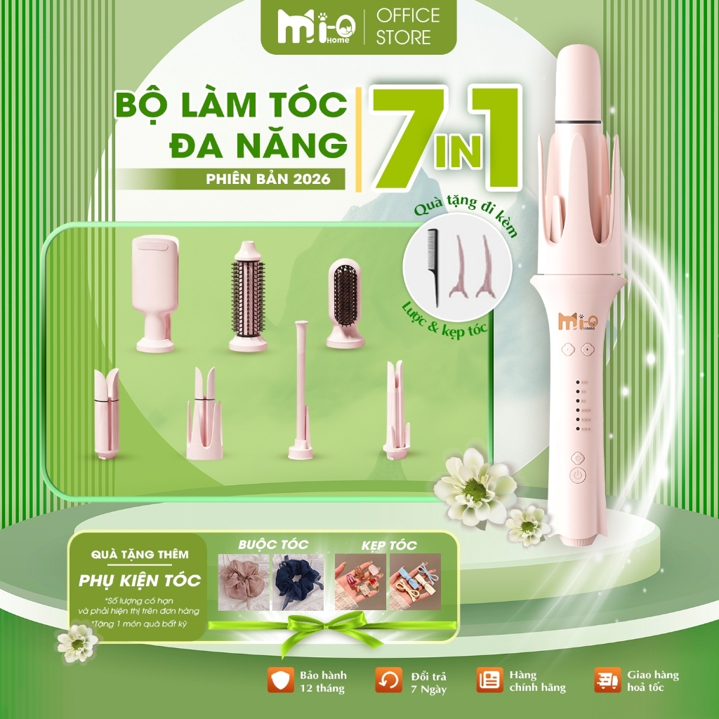 Máy Tạo Kiểu Tóc Đa Năng Mi-Ohome 399-1| Máy Uốn Duỗi Tóc 7 Đầu Thay Thế | Sấy, Uốn, Làm Xoăn Tại Nh