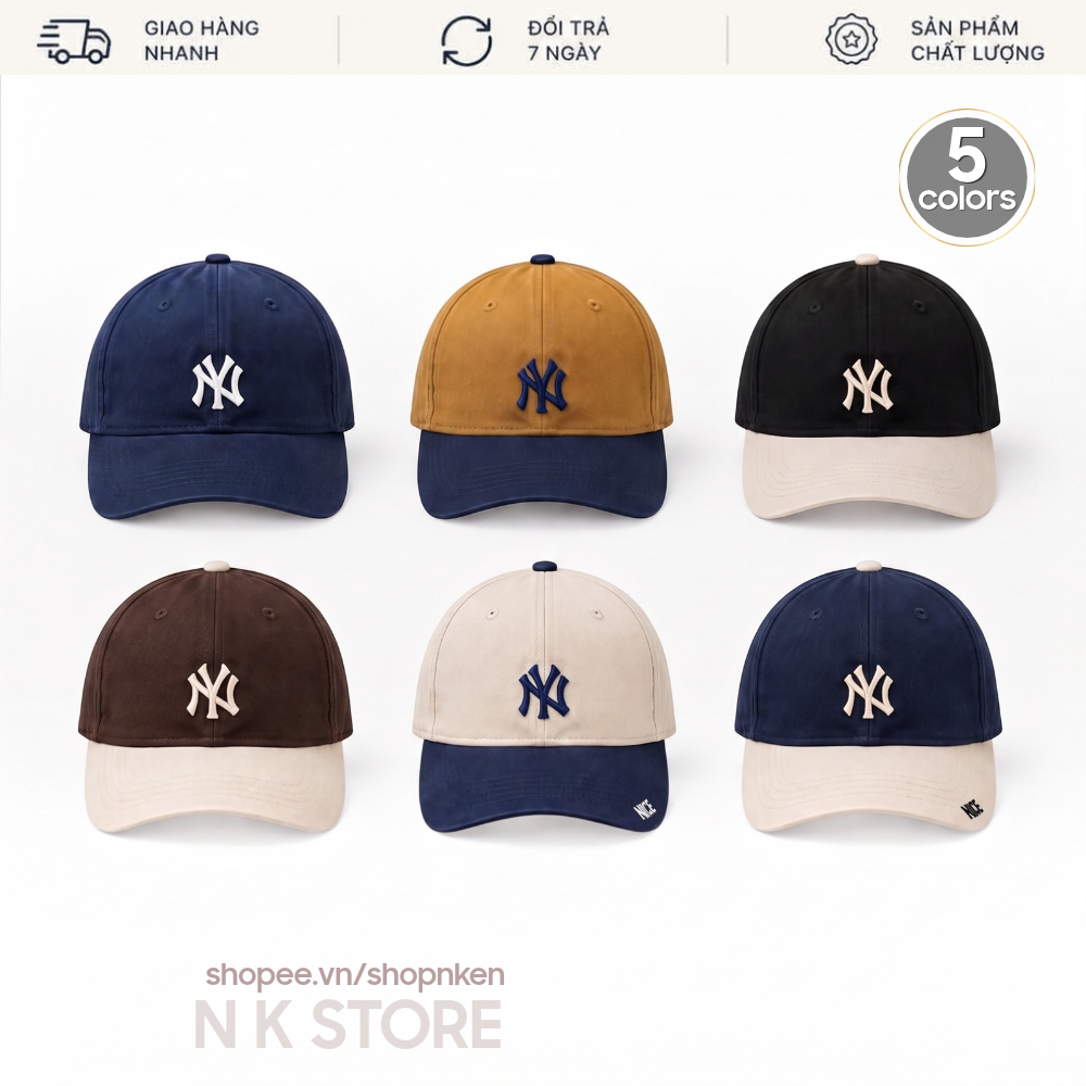 Mũ Thêu Vá Màu Phong Cách Streetwear | Mũ Kết Nam Nữ Form Đẹp
