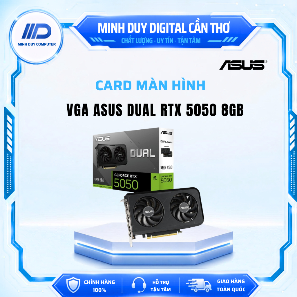 Card màn hình Asus Dual RTX 5050 8GB - HÀNG CHÍNH HÃNG - BẢO HÀNH 3 NĂM
