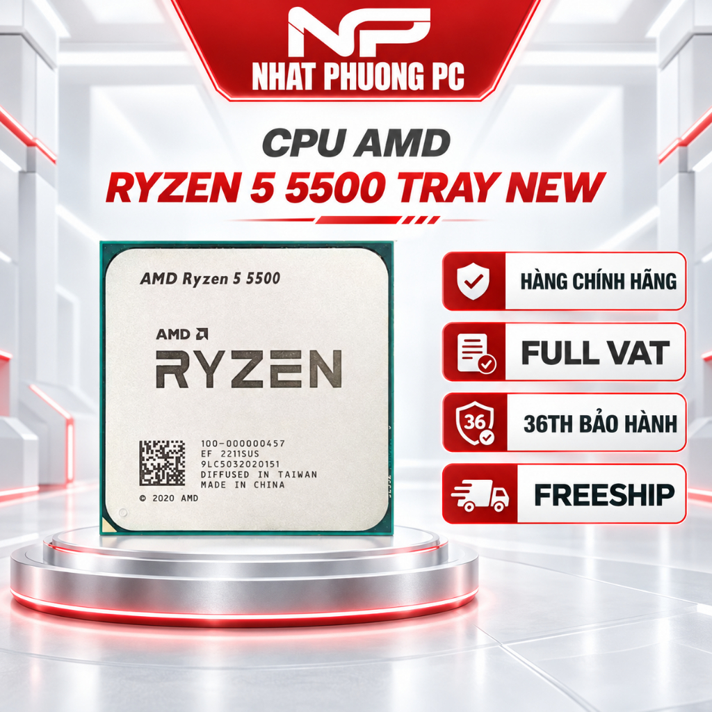 CPU AMD RYZEN 5 5500 TRAY NEW