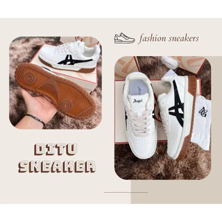 Giày Thể Thao Angel, Giày Sneaker 2 Màu Đen Xám Phong Cách Dễ Phối Đồ AG09.