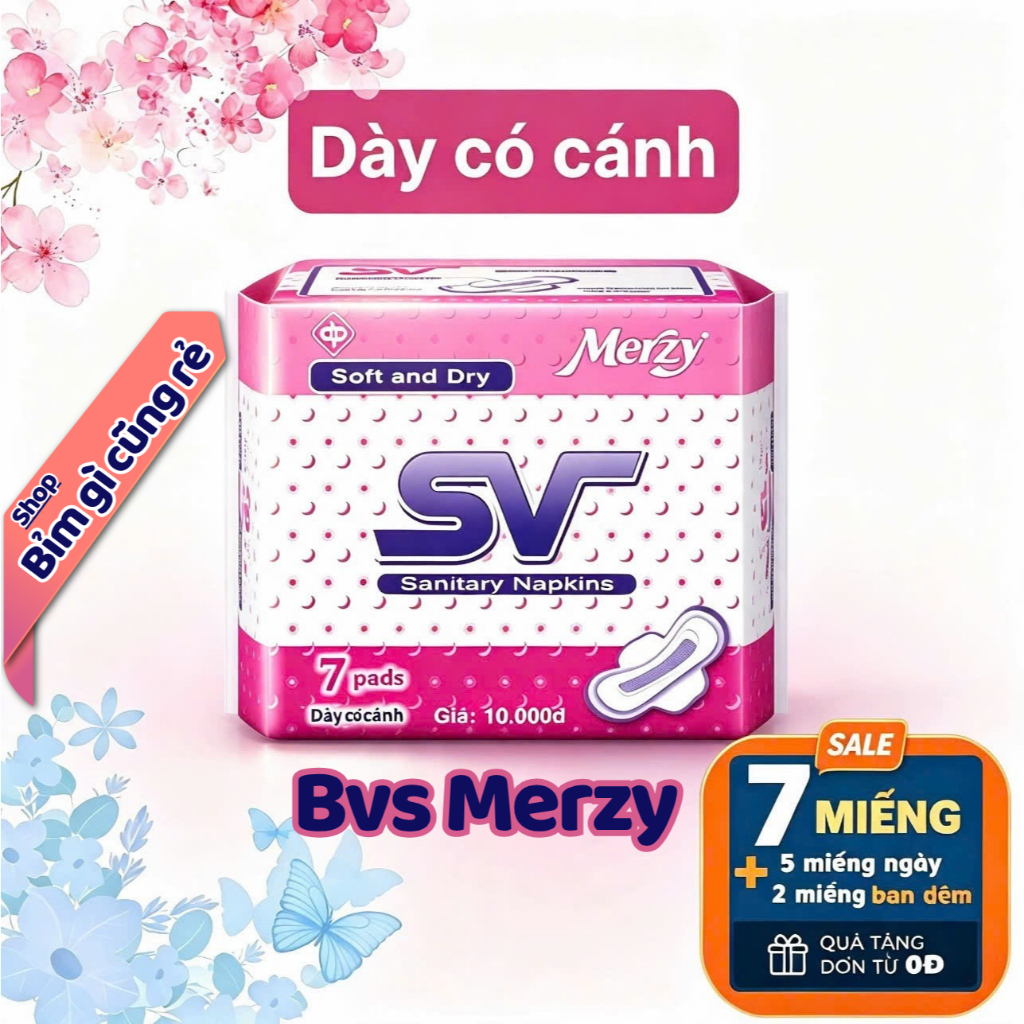 (6 Gói) Băng vệ sinh Merzy 5+2 Siêu mỏng và BVS Quần SOFT FIT 12+4 Diana #bvs # bvs quần #băng quần 