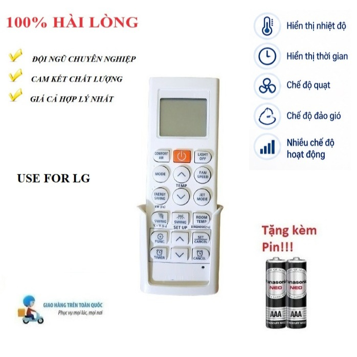 [XẢ KHO GIẢM SỐC]Remote Điều khiển thay thế tương thích cho điều hòa LG NÚT CAM 1&2 chiều Inverter- mới Fullbox Tặng PIN