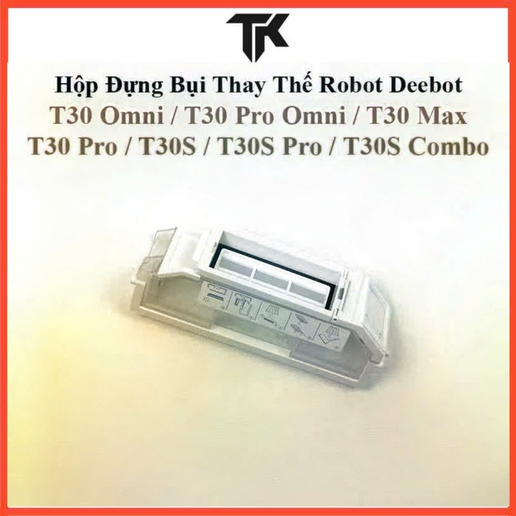 Hộp Đựng Bụi Thay Thế Robot Deebot T30 Omni, T30 Pro Omni, T30E Pro Omni, T30S Combo, T30 Max, T30 P