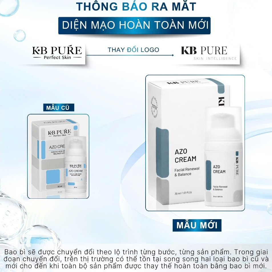 [CÔNG TY] KB PURE AZO CREAM KEM TÁI TẠO CÂN BẰNG GIẢM MỤN