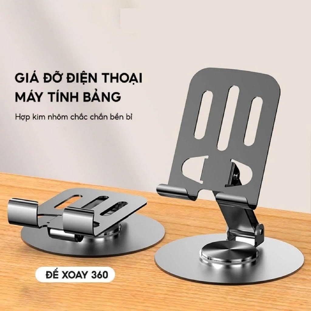 Giá Đỡ Điện Thoại Máy Tính Bảng Xoay 360 Hợp Kim Nhôm Dễ Dàng Gấp Gọn 88522