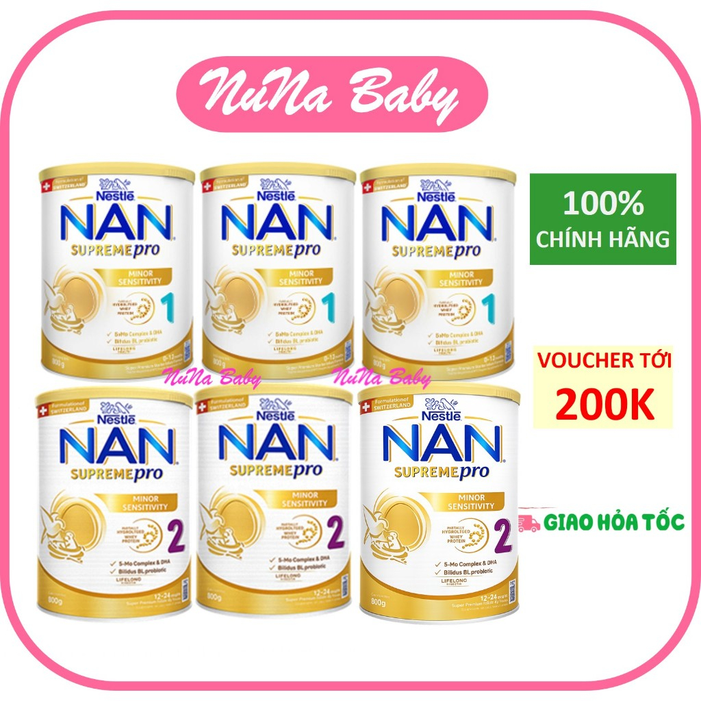 CB2 LON Sữa bột NAN SUPREME PRO 1 2 800G, 400G