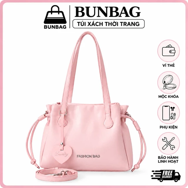 Túi Xách Nữ BUNBAG Thời Trang Cao Cấp Túi Tote Nữ Da Mềm Kèm Dây Đeo Chéo Túi Đeo Vai Nữ Tiện Dụng