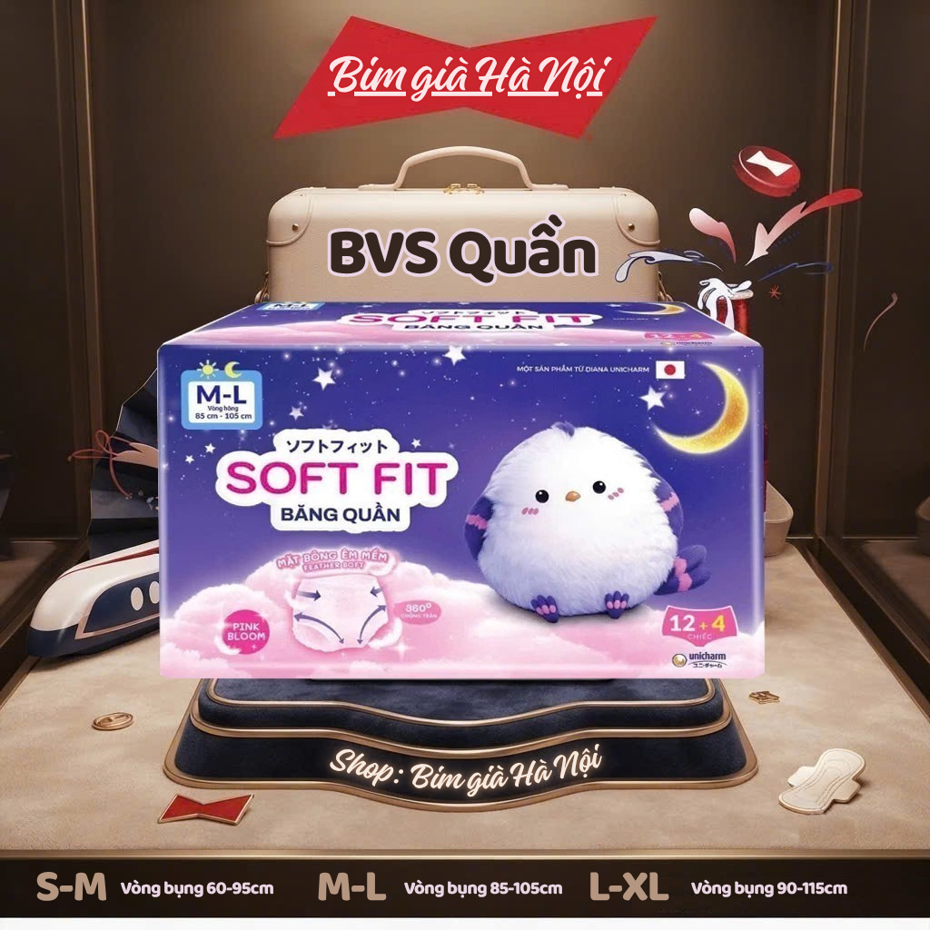 (2tặng1) BVS quần SOFT FIT Diana 12+4 miếng  #diana #bvs #bvs quần #diana SoftFit #bvs diana #merzy 
