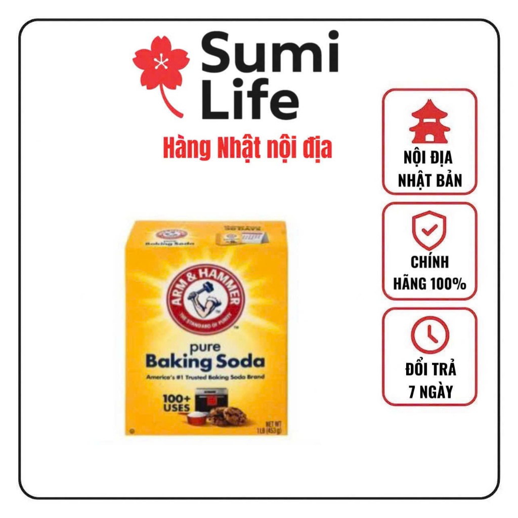 Bột Backing Soda Arm & Hammer Đa Năng - Làm Bánh, Tẩy Rửa, Khử Mùi Hiệu Quả