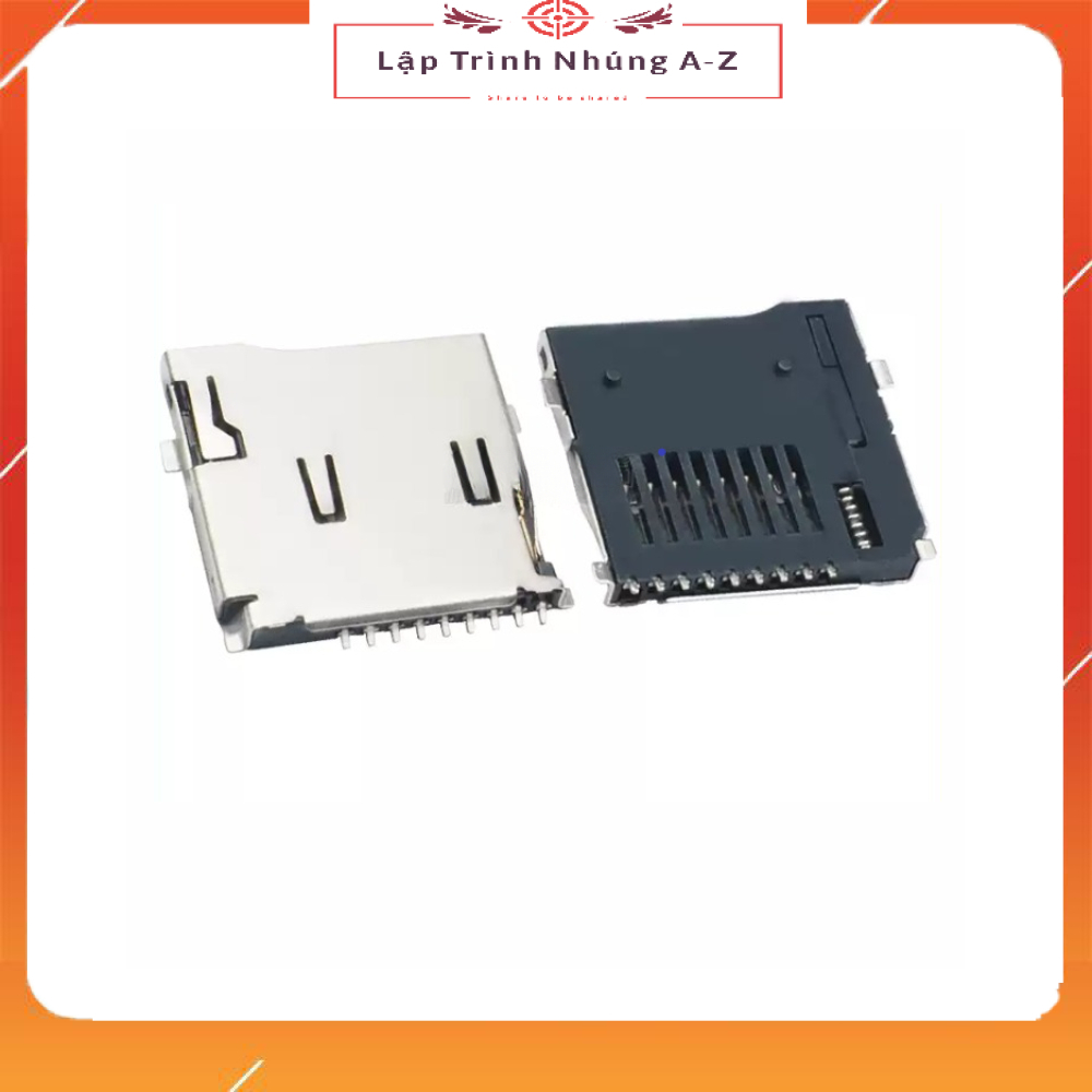 [Lập Trình Nhúng A-Z][G231] Combo 2 Chiếc Khe Cắm Thẻ Nhớ TF, SD, Micro SD 9P