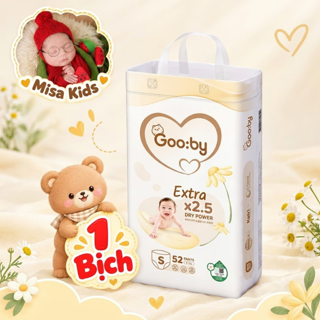 1 bịch Tã Bỉm GOOBY mềm, mịn, khô thoáng, an toàn cho bé đủ size từ NB>> 4XL