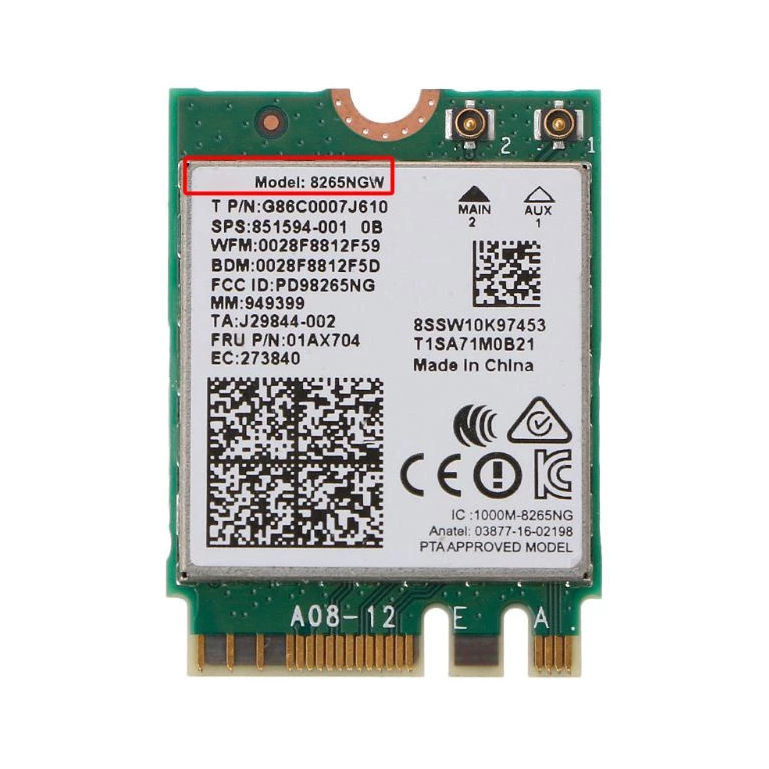 Thẻ Wifi Không Dây Băng Tần Kép Cho Intel 8265 AC AC8265 8265NGW M.2 2.4/5GHz