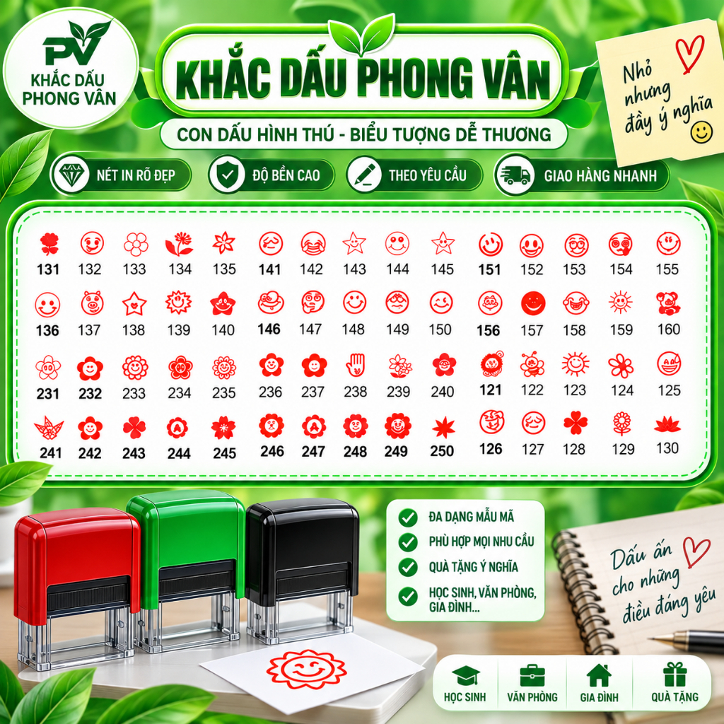 CON DẤU LOGO TIỂU HỌC- DẤU tích trữ HÌNH đáng yêu - THEO YÊU CẦU