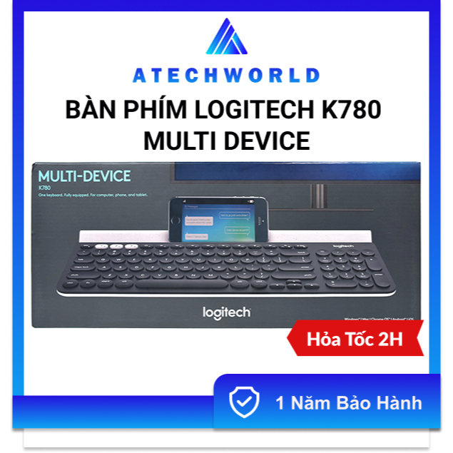 Bàn Phím Bluetooth Logitech K780 Multi Device - Hàng Chính Hãng - BH 1 Năm - Có Xuất VAT