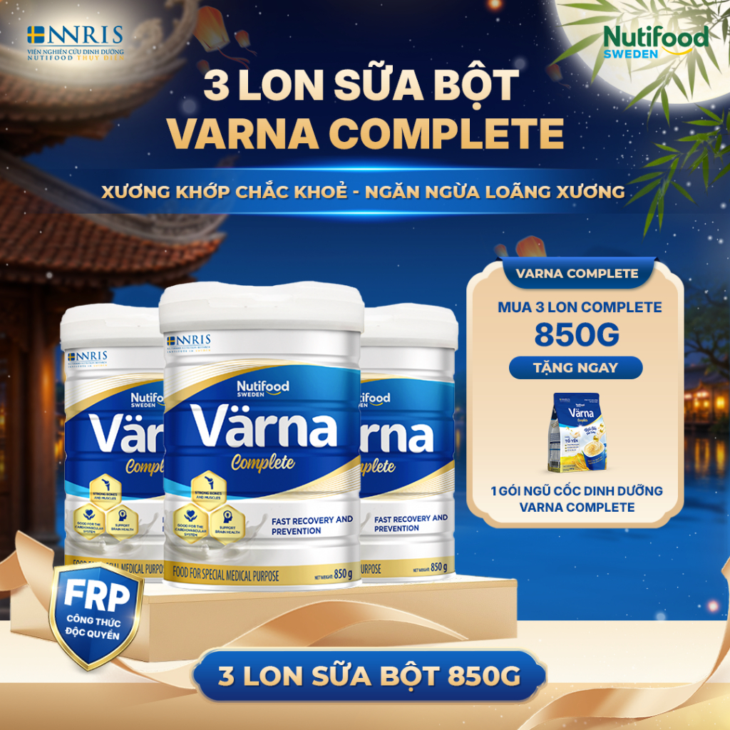 [ MUA 3 TẶNG 1 ] SỮA BỘT VARNA COMPLETE TẶNG 1 GÓI NGŨ CỐC VARNA COMPLETE TỔ YẾN