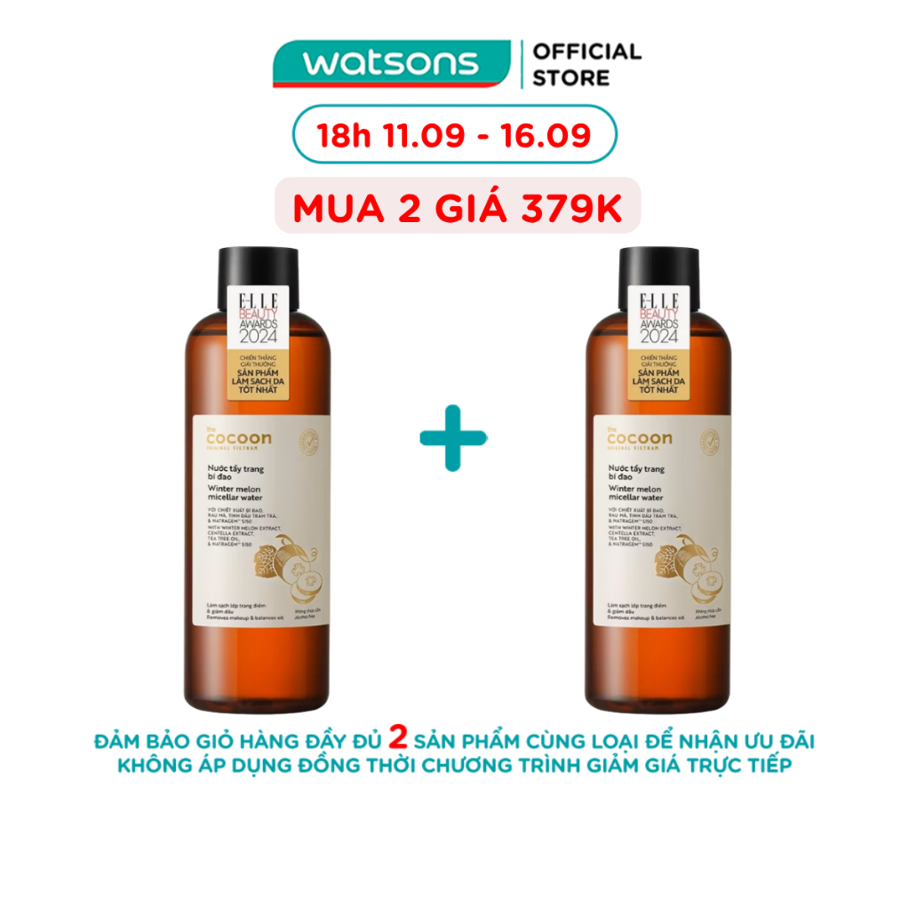 Nước Tẩy Trang Cocoon Winter Melon Bí Đao Làm Sạch Da Và Giảm Dầu 500ml