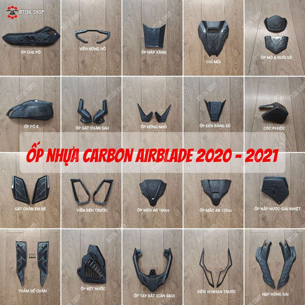 Ốp Carbon AirBlade 2020 / 2021 - Full Bộ Ốp Nhựa Carbon Carbon AB 2020 / 2021