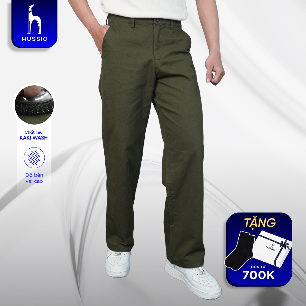 Quần Dài Kaki Ống Suông LUCI PANTS, form hàn tôn dáng, mềm mại, linh hoạt thoải mái - HUSSIO
