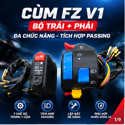 Cùm fz v2 , cùm fz v1 gắn ghi đông xe máy xe điện Xmen 133 đa chức năng hàng loại 1