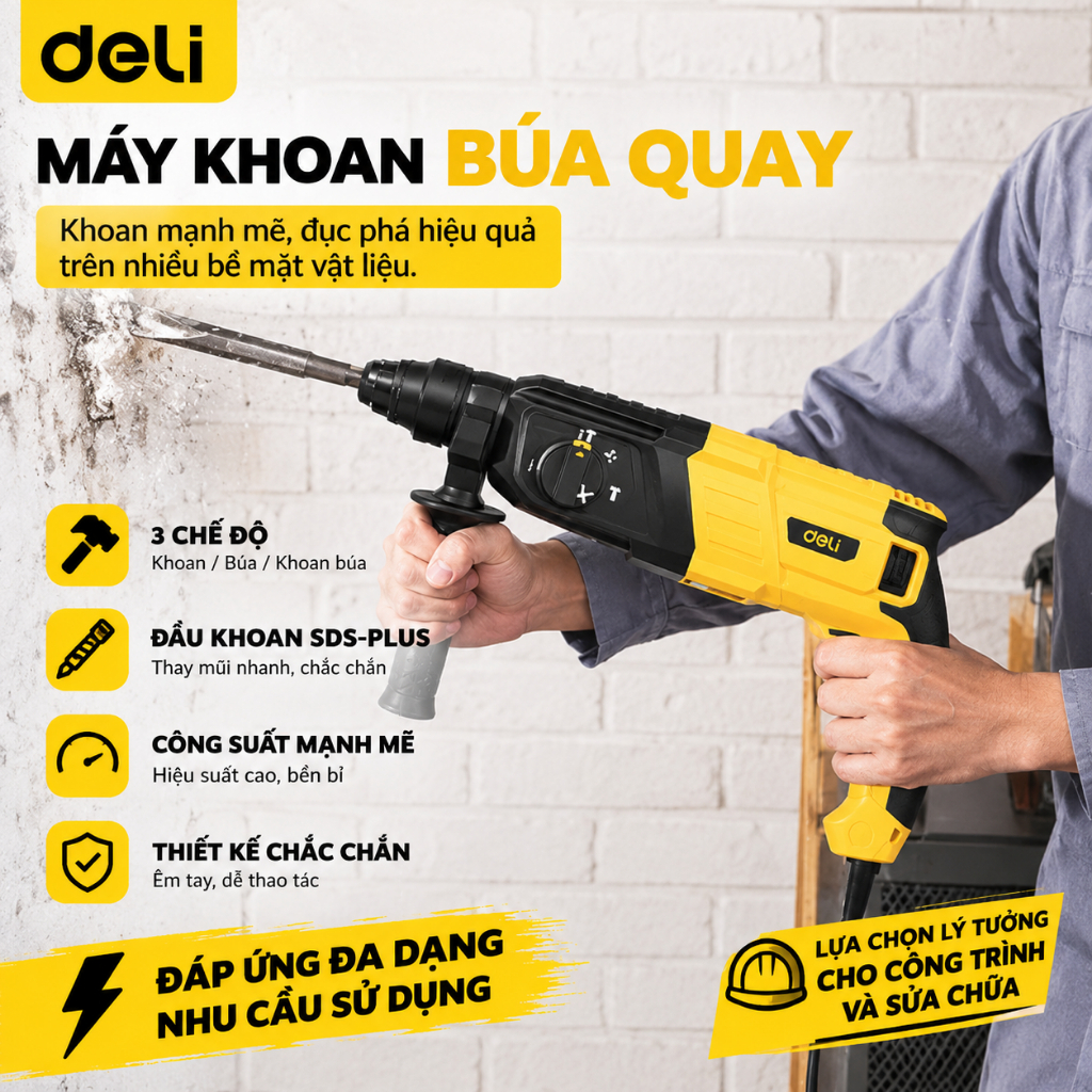 Máy khoan búa 800W 26mm EDL-DC26-E1 - SGTOOLS