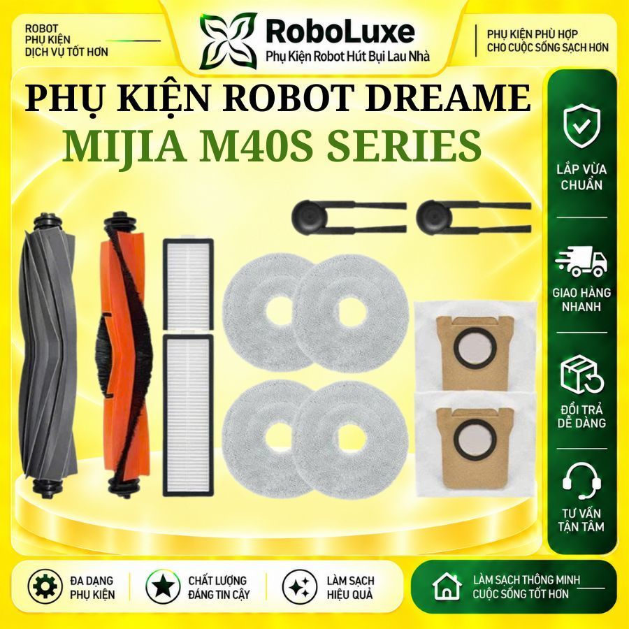 Phụ kiện Robot hút bụi lau nhà Xiaomi Mijia M40s _ KHÔNG dùng với Mijia M40