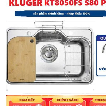 Chậu rửa bát Kluger KT8050FS – S80 Plus | HÀNG CHÍNH HÃNG