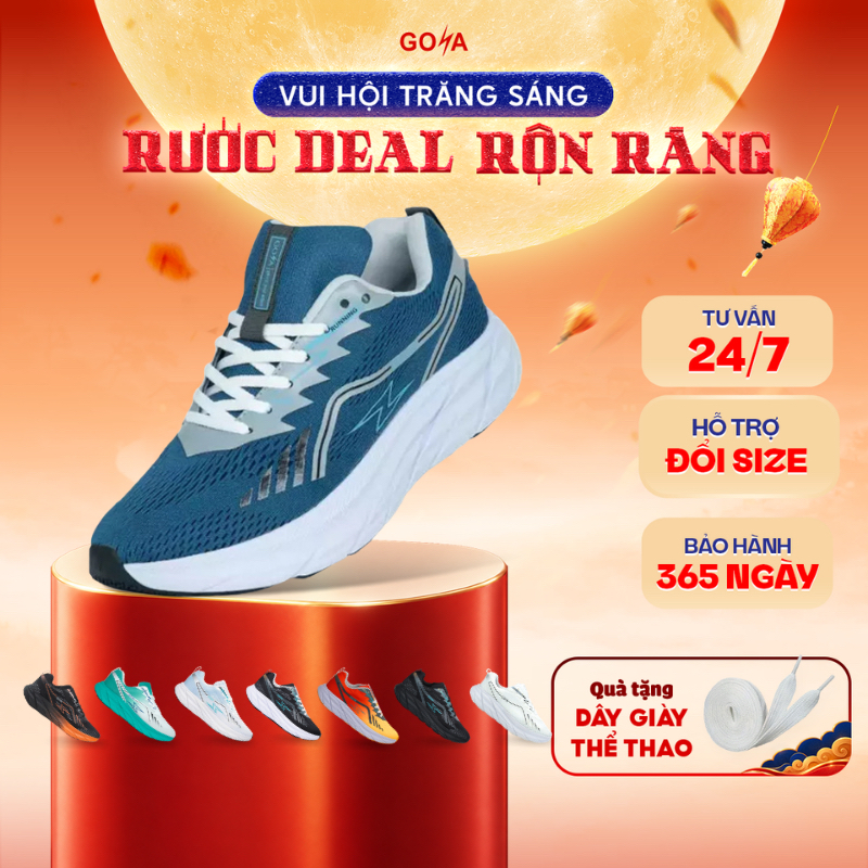 Giày thể thao chạy bộ nam nữ Goya Plus năm 2026 full màu XĐ - Êm ái, thoáng khí, hạn chế trơn trượt