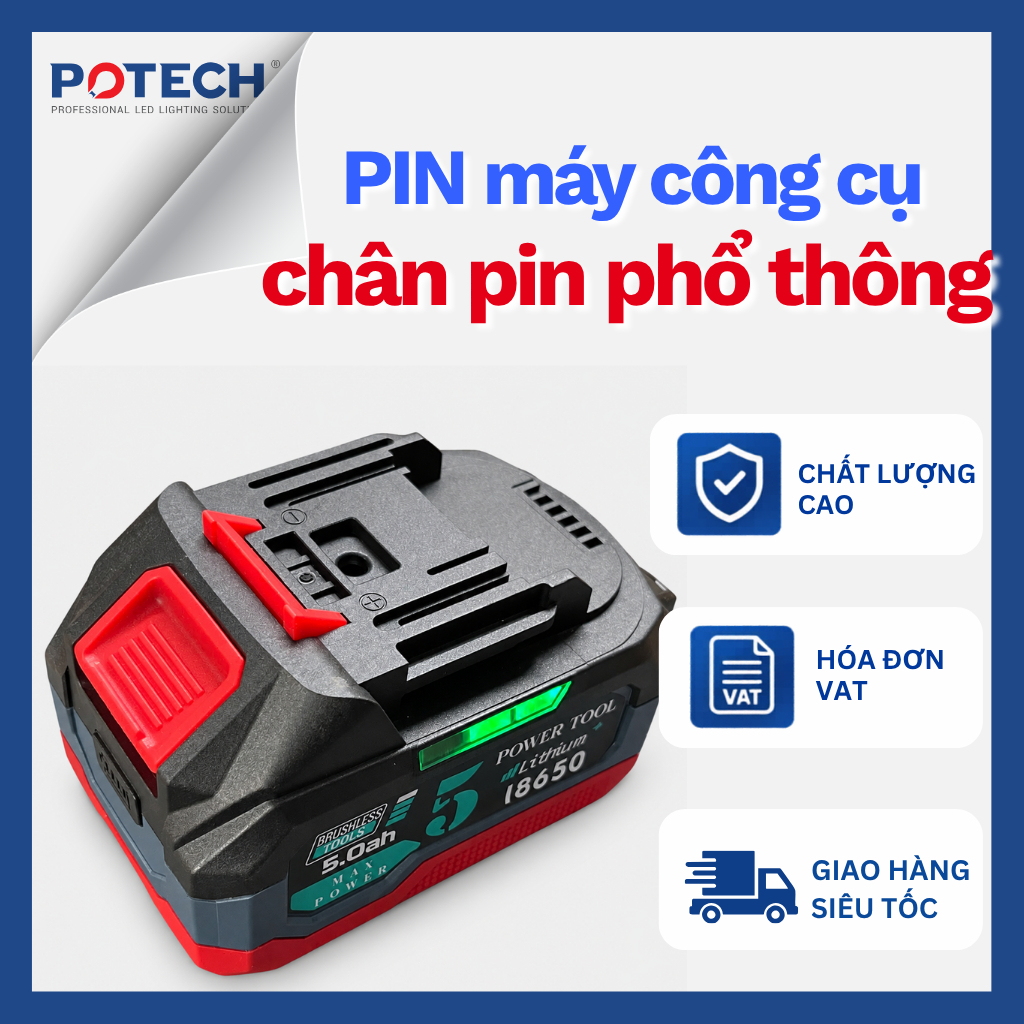 PIN MÁY CÔNG CỤ 21V PTB | CELL EVE 20P/25P | 4AH 5AH 6AH 12AH – CHÂN PIN PHỔ THÔNG MAKITA