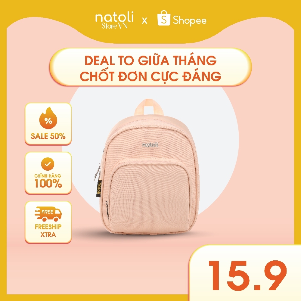Balo nữ mini NATOLI kháng nước cao cấp BST Sweetie Pie Backpack B6