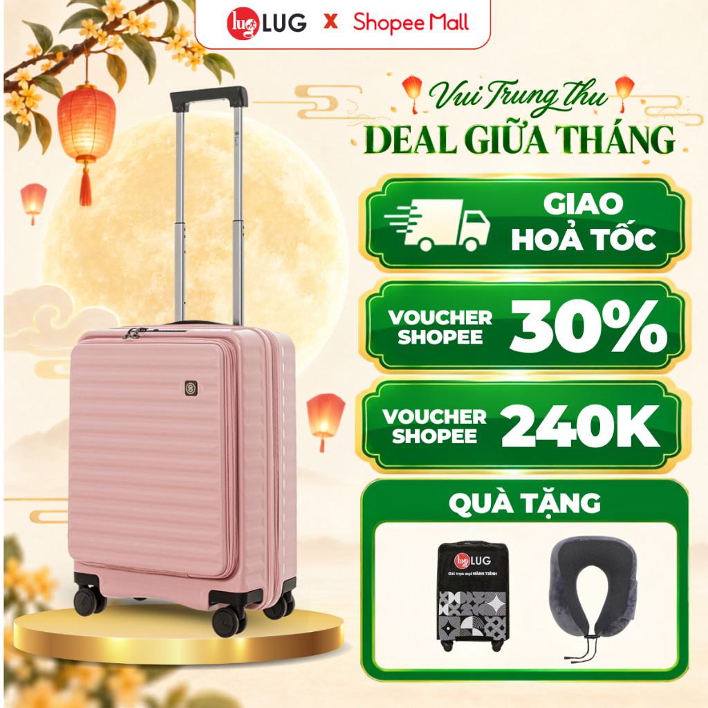 [ VALI DOANH NHÂN ] Vali Du Lịch LUG Lusetti MF001 S20/S25/S29 Nhựa PC Chịu Va Đập Tốt, Khóa TSA Chu