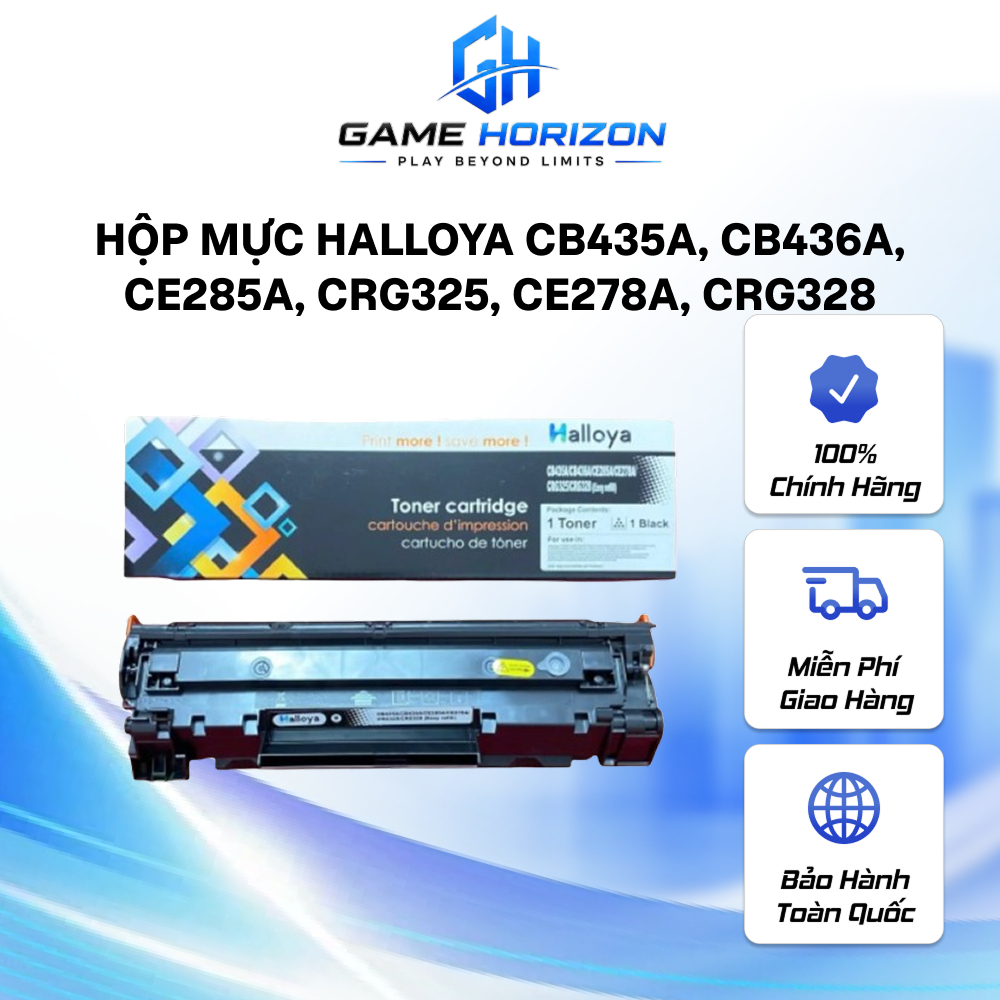 Hộp mực Halloya CB435A, CB436A, CE285A, CRG325, CE278A, CRG328