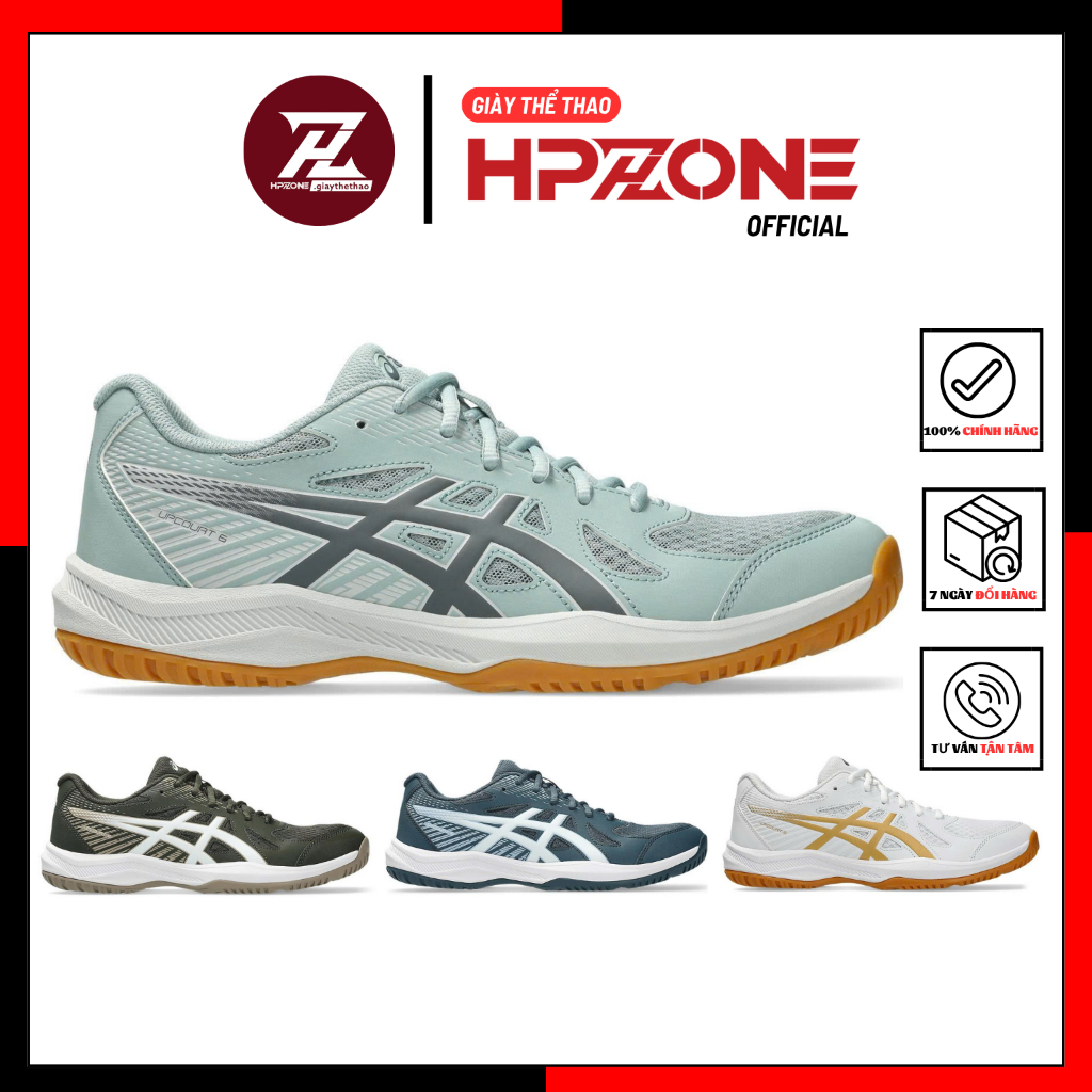 Giày Asics Upcourt 6 - Giày Bóng Chuyền, Cầu Lông, Tennis, Pickleball cổ thấp linh hoạt đa năng