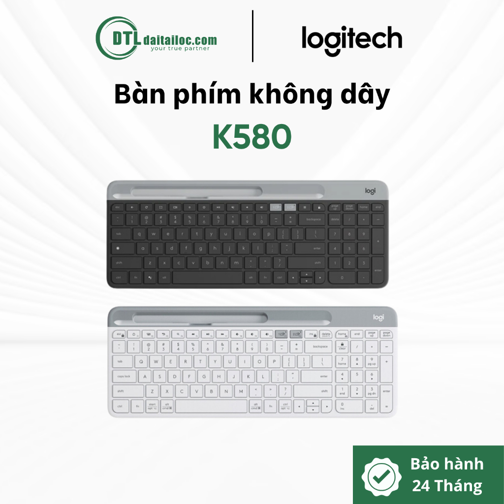 Bàn phím không dây bluetooth Logitech K580 | Chính hãng | Bảo hành 24 Tháng