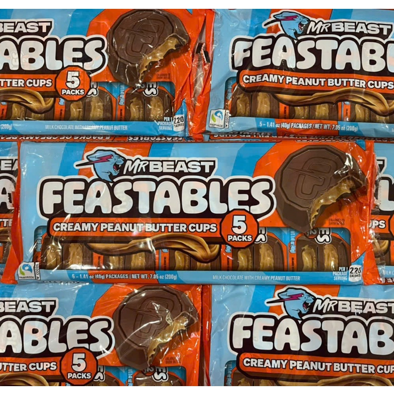 🍫🥜 SOCOLA SỮA NHÂN SỐT KEM BƠ ĐẬU PHỘNG CHẢY CỦA MỸ MR BEAST FEASTABLES CREAMY PEANUT BUTTER CUPS MI
