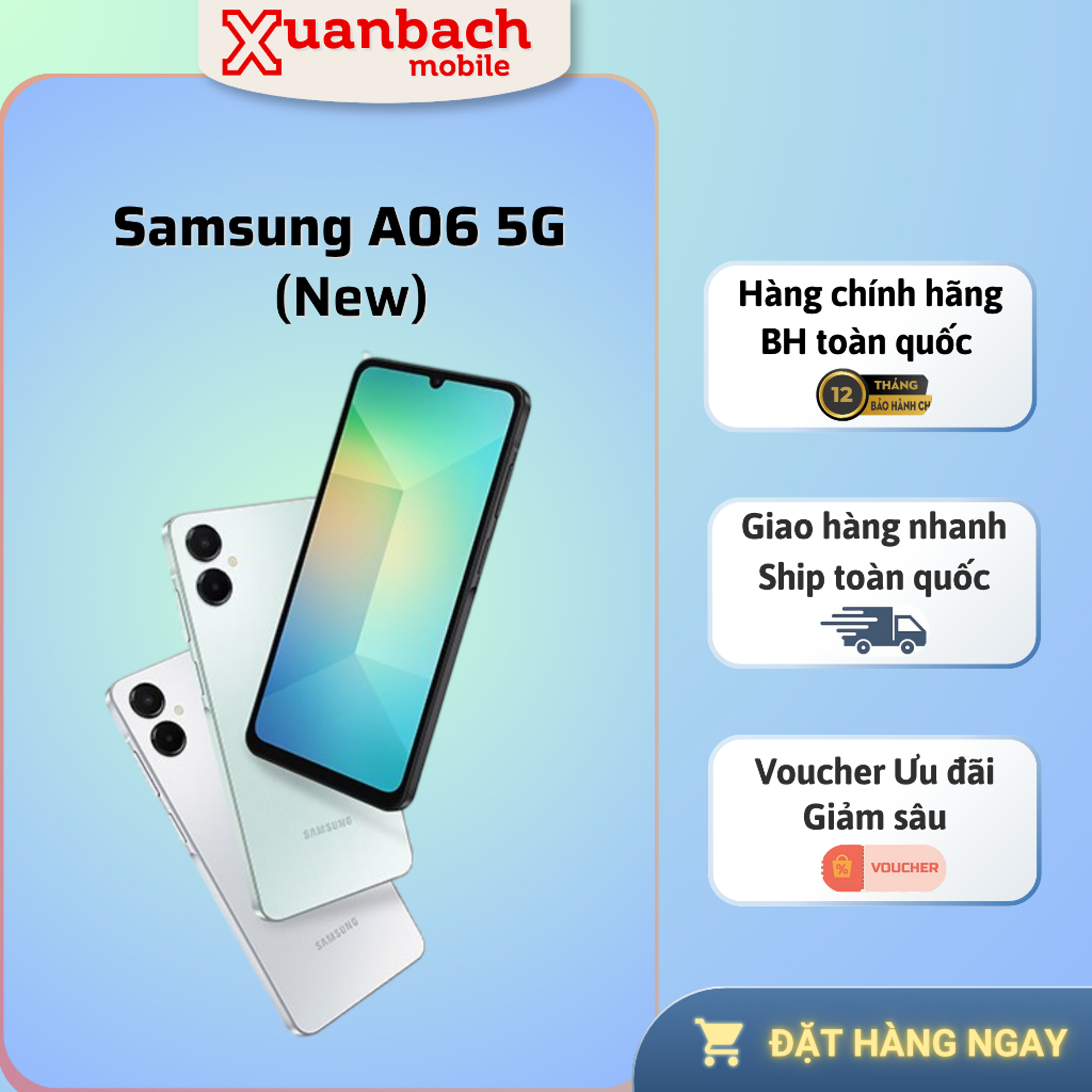 Điện thoại Samsung Galaxy A06 5G 4/128GB chính hãng - Bảo hành 12 Tháng