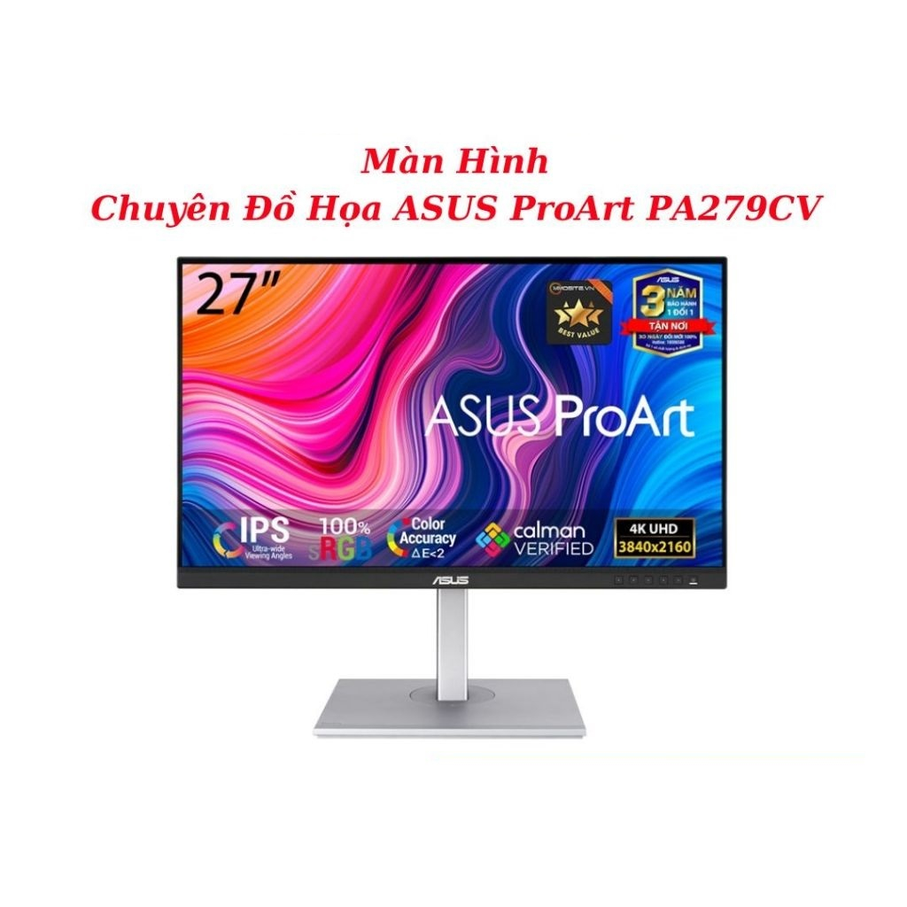 Màn hình ASUS ProArt PA279CV/PA278QEV (27 inch/WQHD-UHD/IPS/60-75Hz/5ms) - BH 36 Tháng HACOM PC