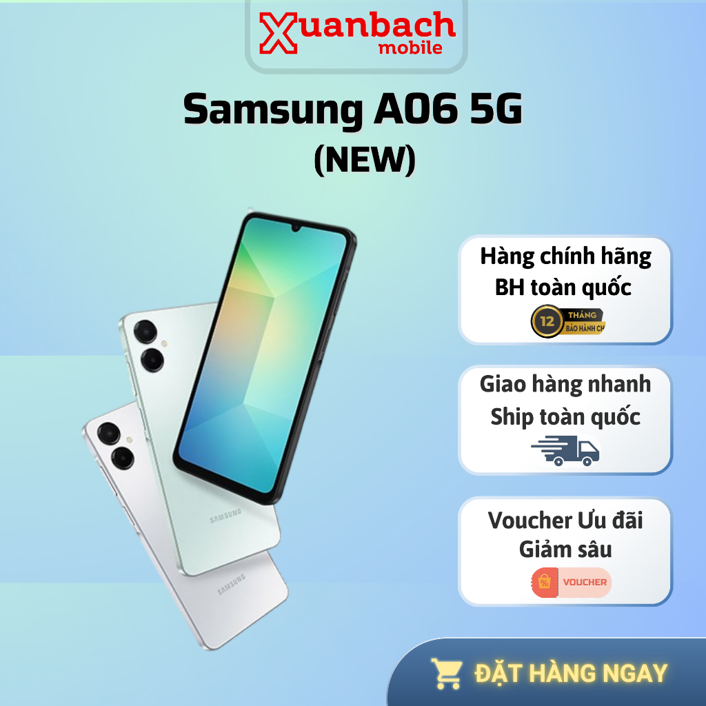 Điện thoại Samsung Galaxy A06 5G 4/128GB chính hãng - Bảo hành 12 Tháng