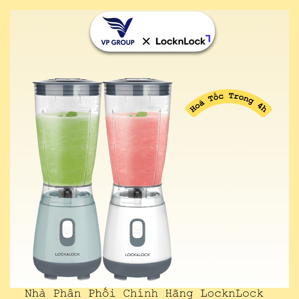 [LocknLock] Máy Xay Sinh Tố Cá Nhân Personal Blender  600ml - Màu xanh mint/Trắng - EJM436 (VPG)