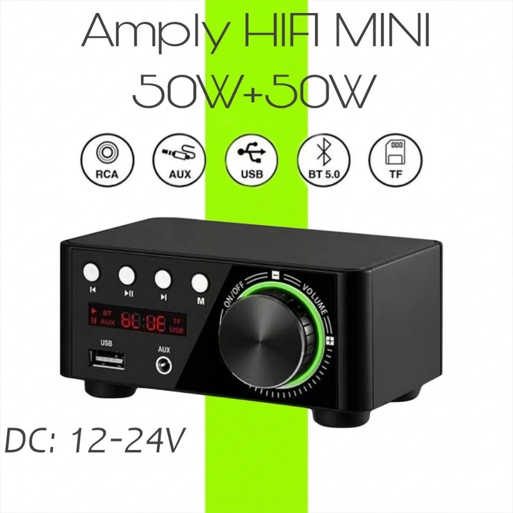 Amply HiFi mini 50W+50W bluetooth khuếch đại âm thanh kỹ thuật số - AudioNPC