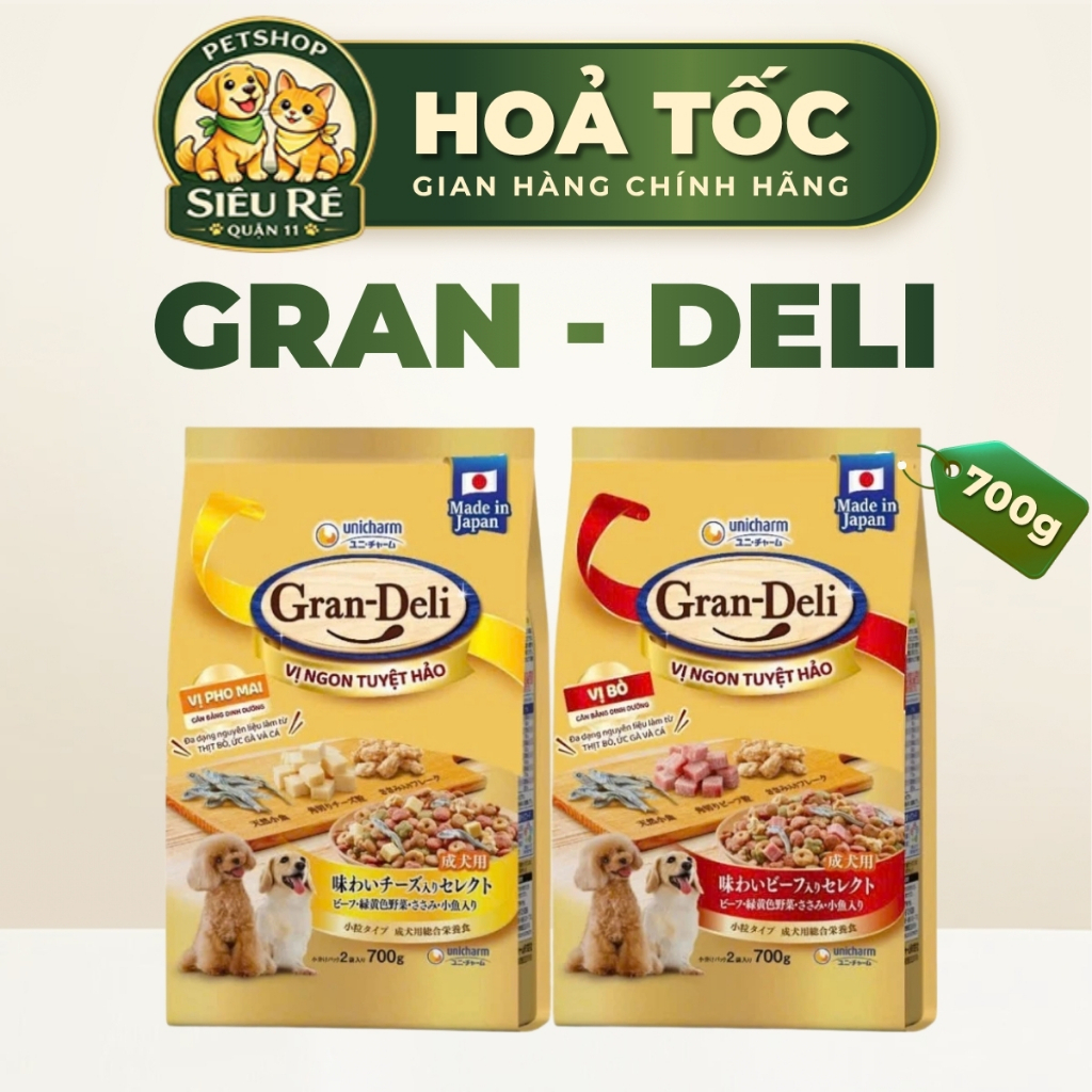 [GÓI 700G] HẠT GRAN DELI GÓI 700G - NHẬT BẢN -