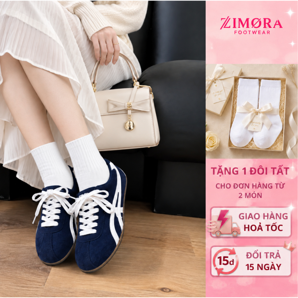 Giày Thể Thao Nữ Cá Tính Phong Cách Retro Thời Trang Hàn Quốc