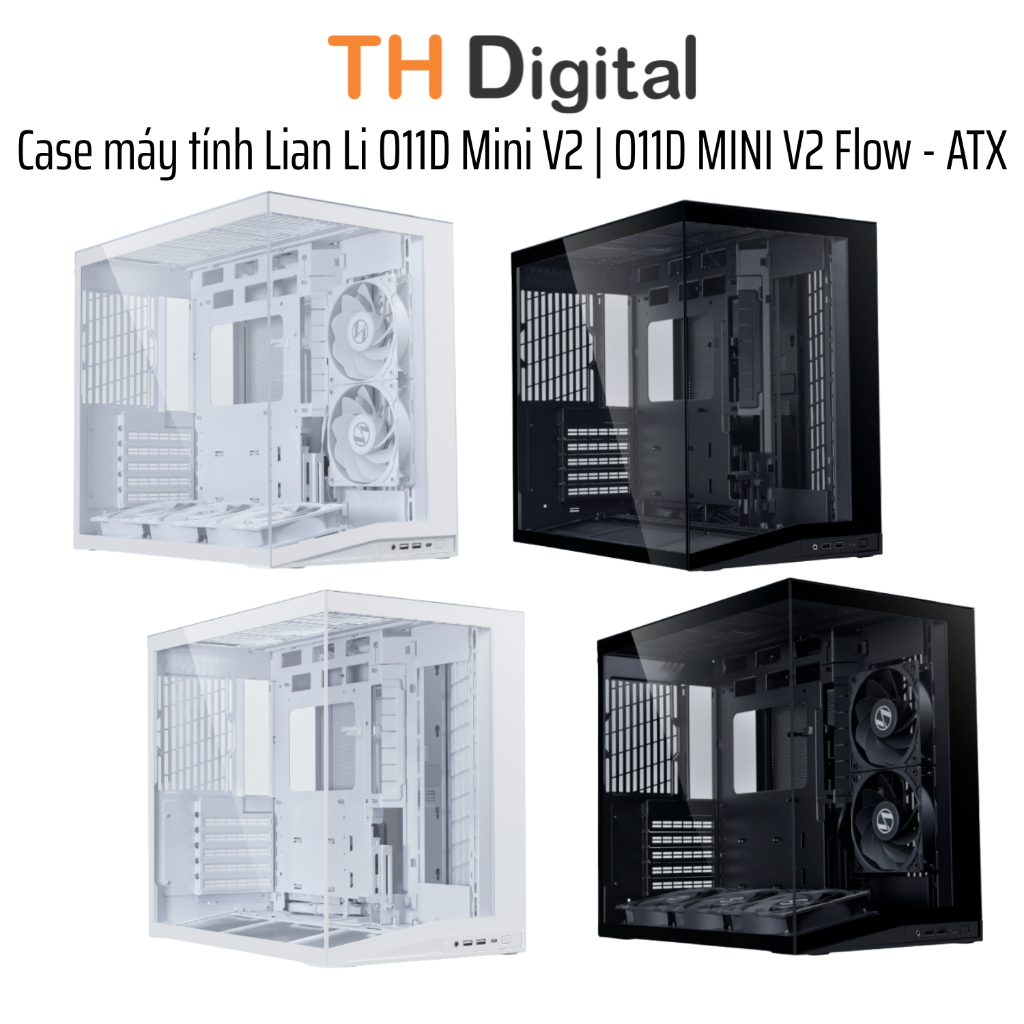 Vỏ case máy tính Lian Li O11D Mini V2 | O11D MINI V2 Flow - ATX - BH12T - Hàng chính hãng